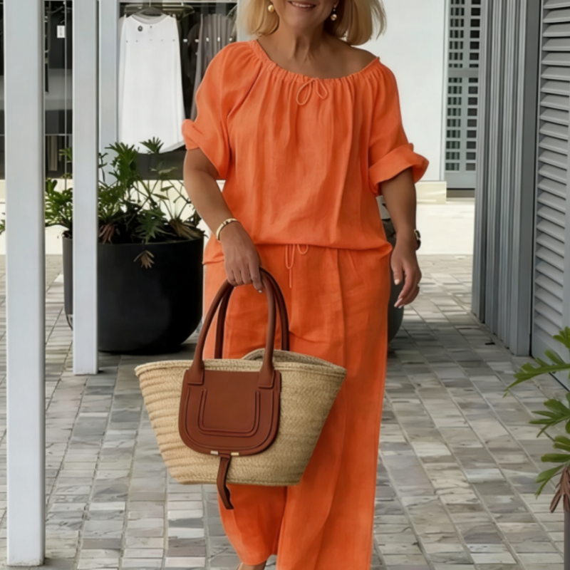 Gluschwein - ✨🔥2-teiliges Set aus Oberteil und Hose mit Kordelzug für Damen💞