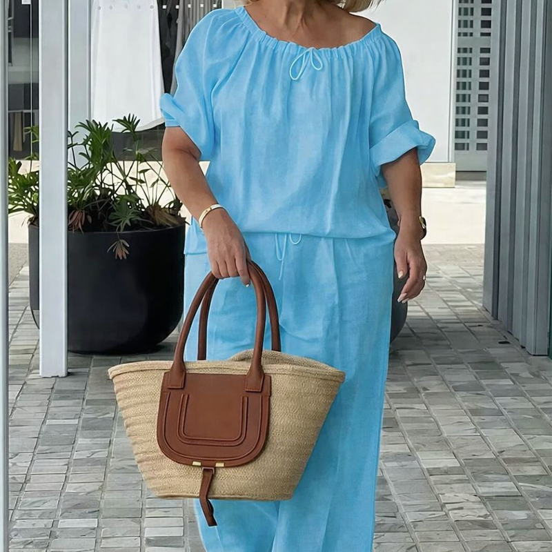 Gluschwein - ✨🔥2-teiliges Set aus Oberteil und Hose mit Kordelzug für Damen💞