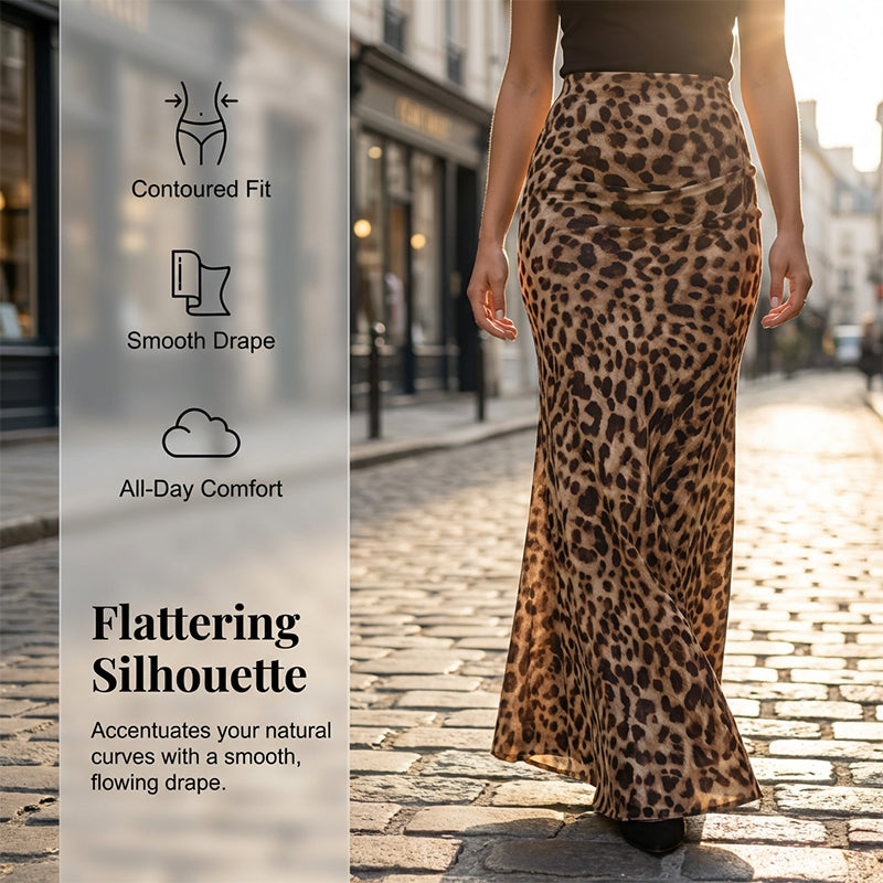 Gluschwein - 💎 -50% AUF DEN LEOPARDEN-MAXIROCK! 💎 Hohe Taille, Fließender Stoff & Wilde Eleganz für Tag und Nacht