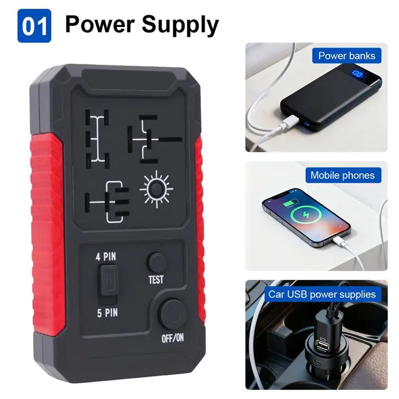 🔥Solange der Vorrat reicht 40 % Rabatt!🎉USB-C Kfz-Relaisprüfer für 4/5-polige Relais