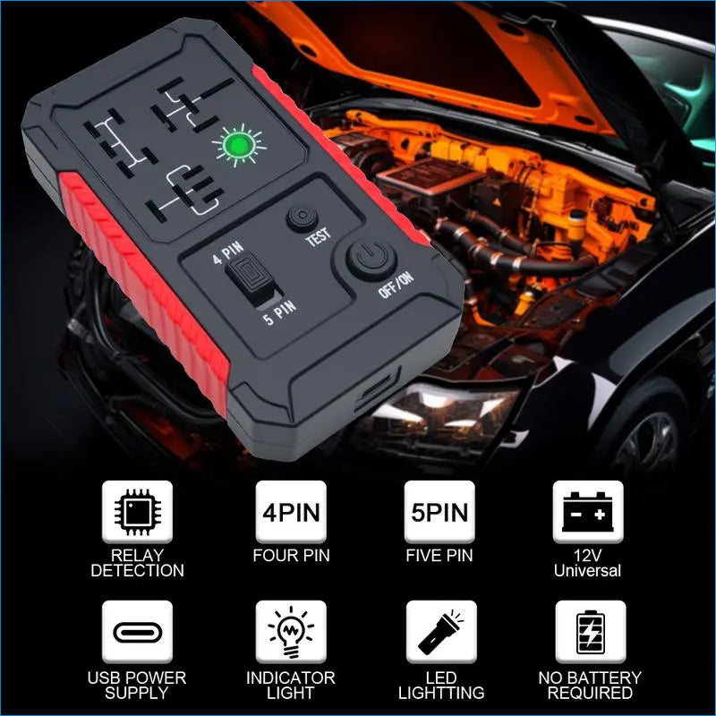 🔥Solange der Vorrat reicht 40 % Rabatt!🎉USB-C Kfz-Relaisprüfer für 4/5-polige Relais