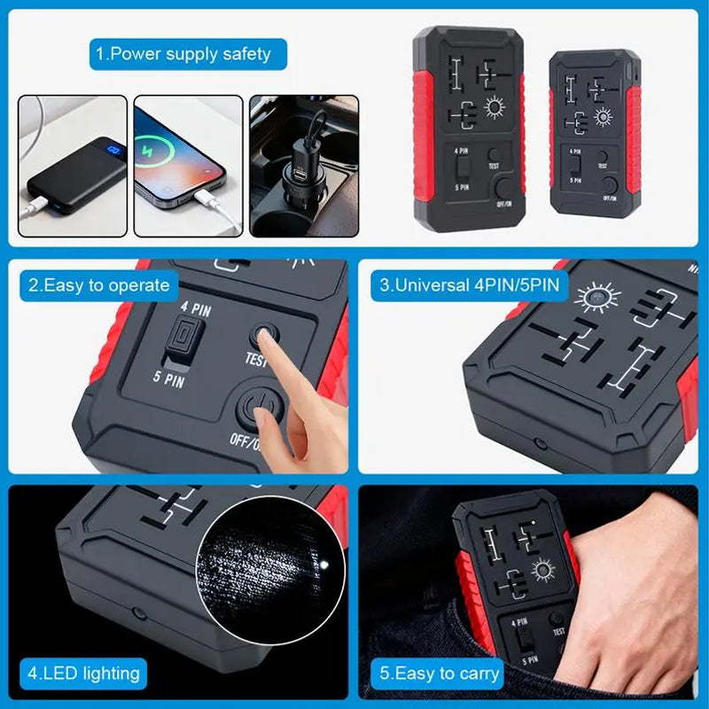 🔥Solange der Vorrat reicht 40 % Rabatt!🎉USB-C Kfz-Relaisprüfer für 4/5-polige Relais