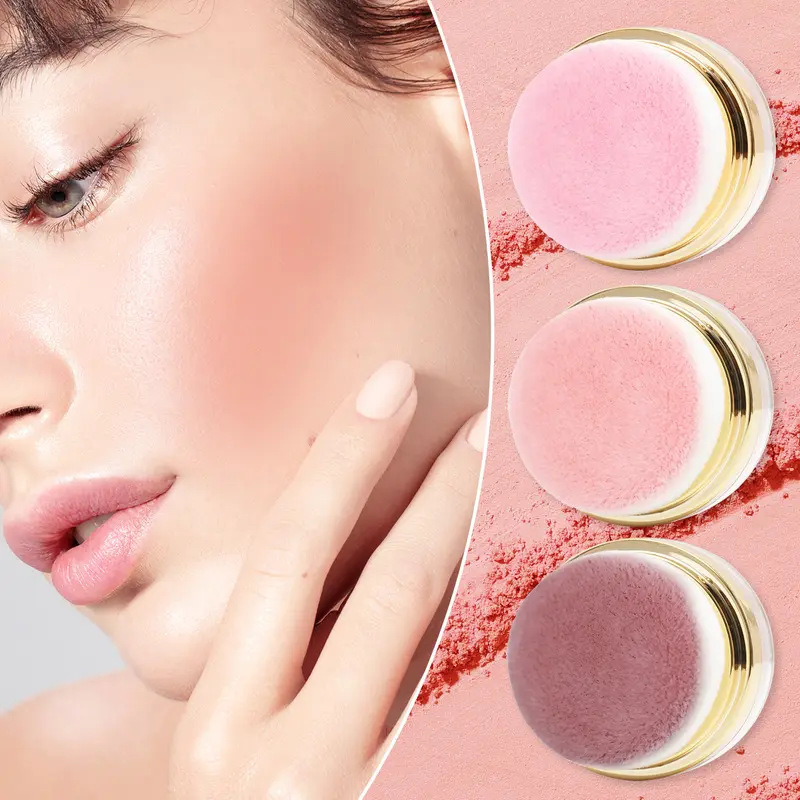 📢2 zum Preis von 1⏰Tragbares Puderrouge mit Puderquaste