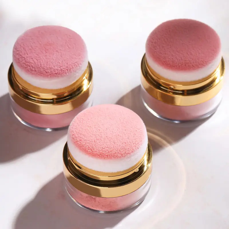 📢2 zum Preis von 1⏰Tragbares Puderrouge mit Puderquaste