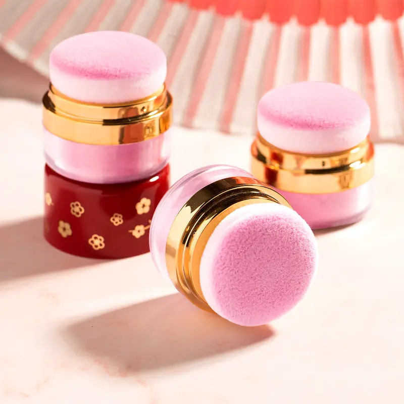 📢2 zum Preis von 1⏰Tragbares Puderrouge mit Puderquaste