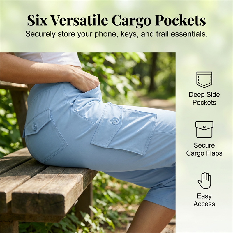 💥✨Nur für kurze Zeit:49% Rabatt ✨Leichte Cargo-Caprihosen für Damen🌿 Komfort und Stil für jedes Abenteuer 🌿