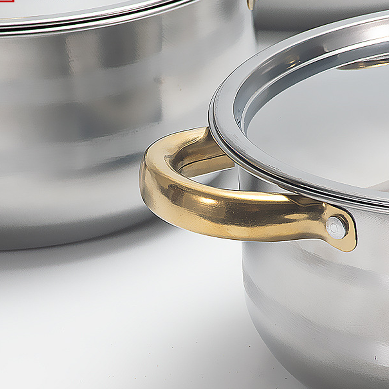 Gluschwein - 🍳 57% RABATT! 🔥 5-teiliges Kochset – Robuster Edelstahl, Glasdeckel & Elegante Gold-Akzente für Eine Stilvolle Küche ✨
