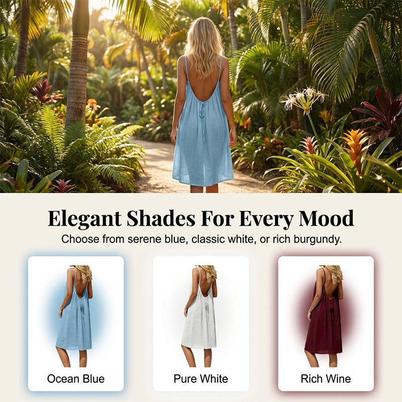 🌸🩰Cami-Kleid mit sexy Rückenfreiheit & verstellbarem Kordelzug ✨