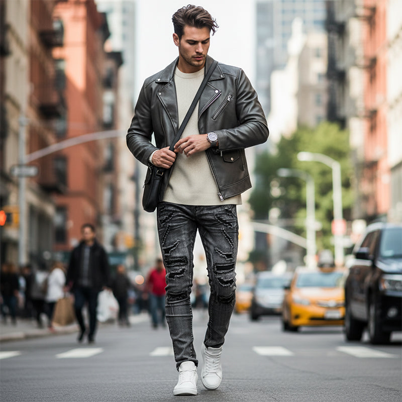 Gluschwein - ✨🔥【Neuheiten 2026】Herren Slim-Fit Destroyed Jeans👖Eine Kombination aus Stil und Komfort