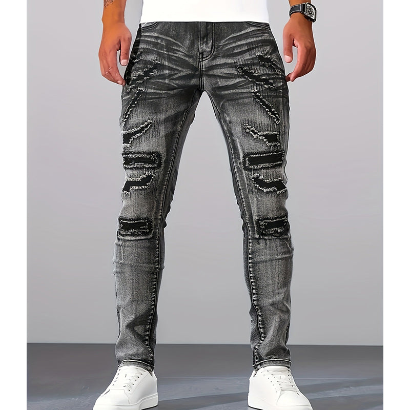 Gluschwein - ✨🔥【Neuheiten 2026】Herren Slim-Fit Destroyed Jeans👖Eine Kombination aus Stil und Komfort