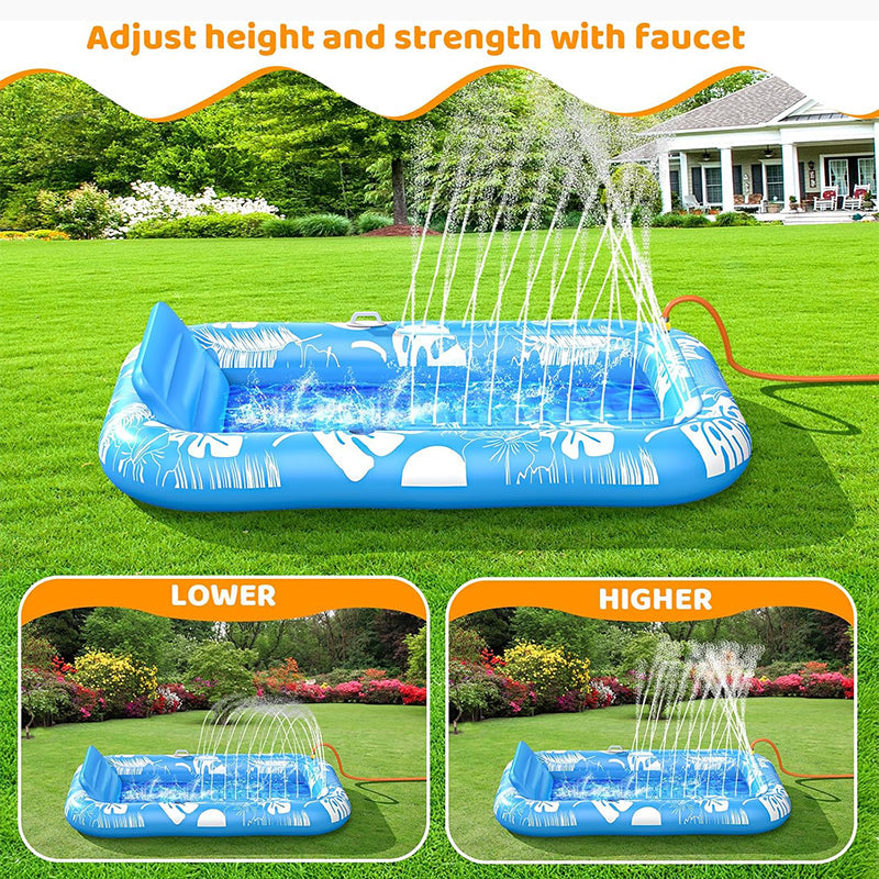 💦Aufblasbare Pool-Sonnenliege – mit automatischer Sprühkühlung. Abnehmbares Kissen, Getränkehalter und Sicherheitsgriffe. Geeignet für 2 Erwachsene (bis 159 kg). Ideal für Garten oder Strand! 🏖️🌞