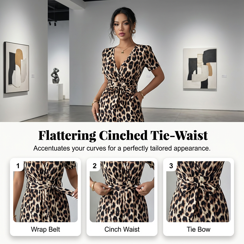 Gluschwein - 👗 50% RABATT! 🐆 Leoparden-Jumpsuit – V-Ausschnitt, Tailliert & Weites Bein Im Retro Y2K Style Für Einen Trendigen Look 💃