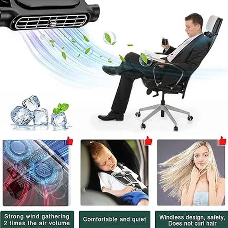 Gluschwein - USB Car Headrest Cooling Fan with 3 Speeds