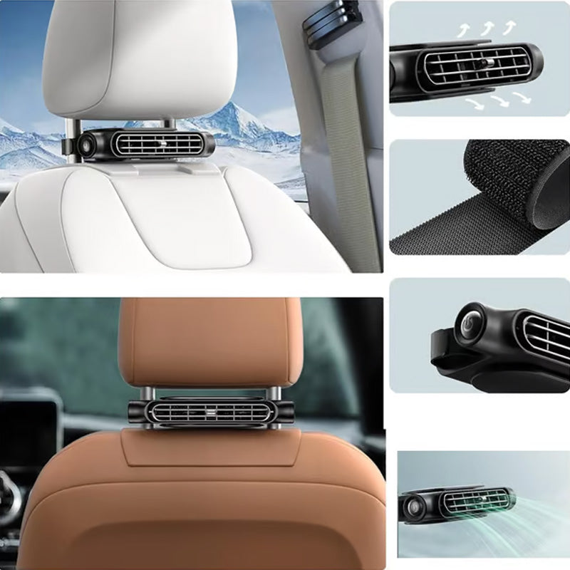 Gluschwein - USB Car Headrest Cooling Fan with 3 Speeds