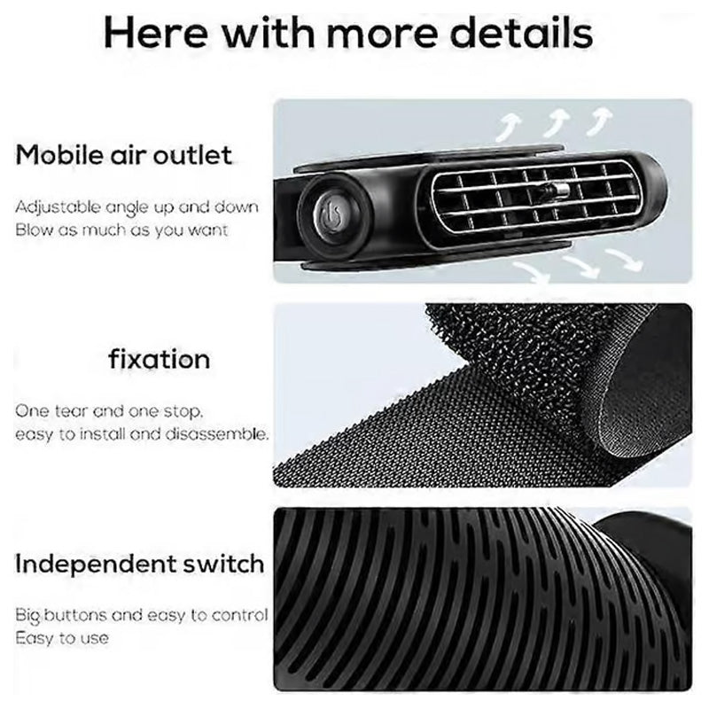 Gluschwein - USB Car Headrest Cooling Fan with 3 Speeds