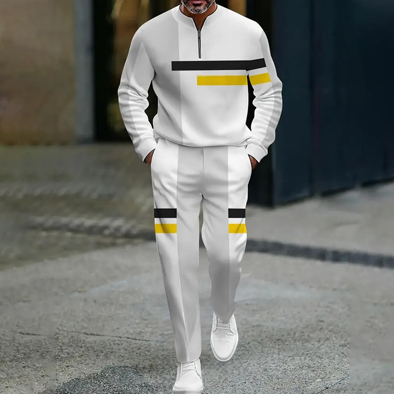 Gluschwein - 👕 60% RABATT! 🔥 Trainingsanzug für Herren mit Halbem Reißverschluss & Farbblock-Design – Moderner Look, Bequeme Passform & Perfekt Für Sport & Freizeit 👖