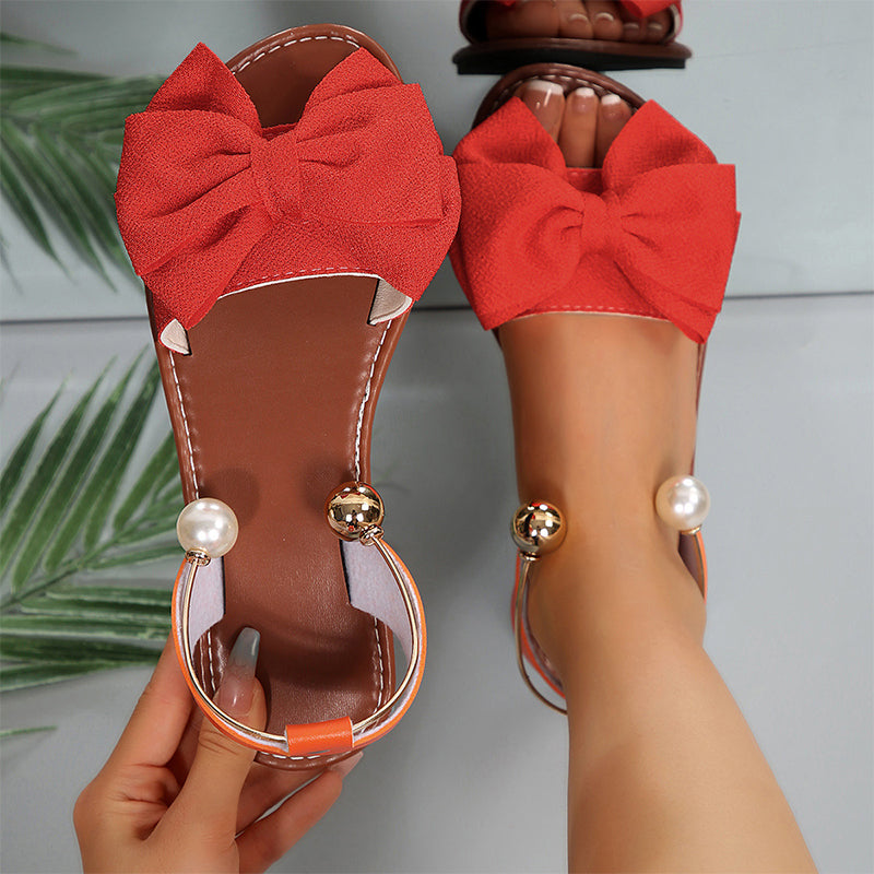 😍Zeitlich begrenzter Rabatt 49% 💥Stilvolle Riemchen-Sandalen mit Perlen-Detail