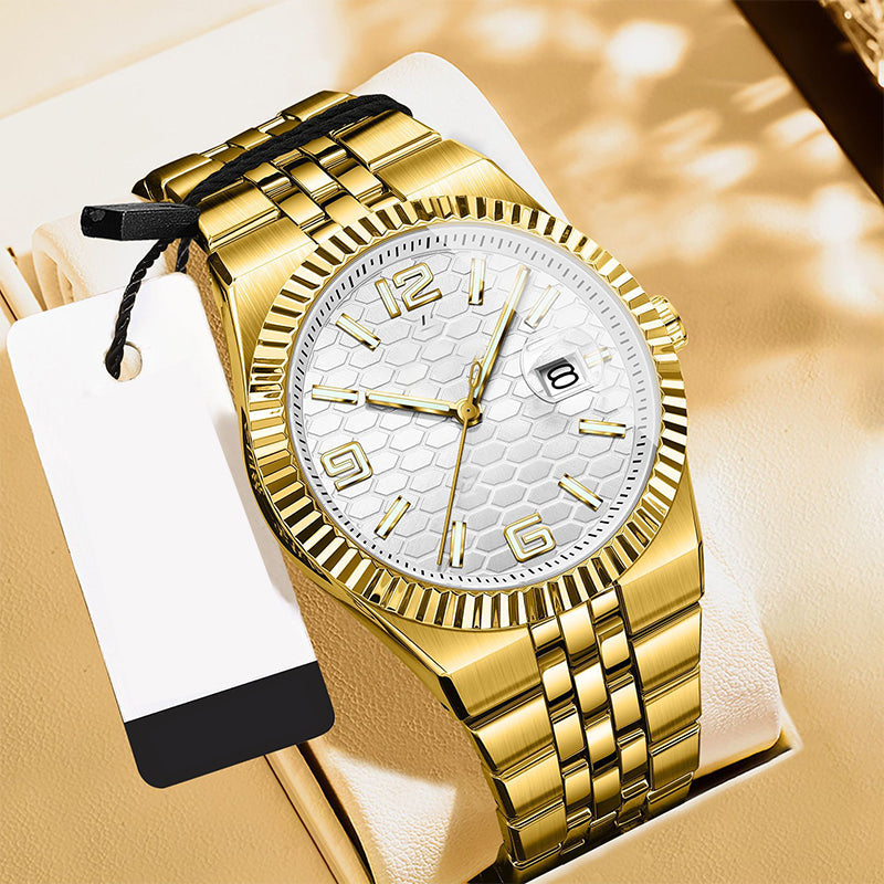 ⌚ 50% RABATT! ✨ Herren-Armbanduhr mit Wabenmuster – Leuchtend, wasserresistent & modernes Edelstahl-Design ⚡
