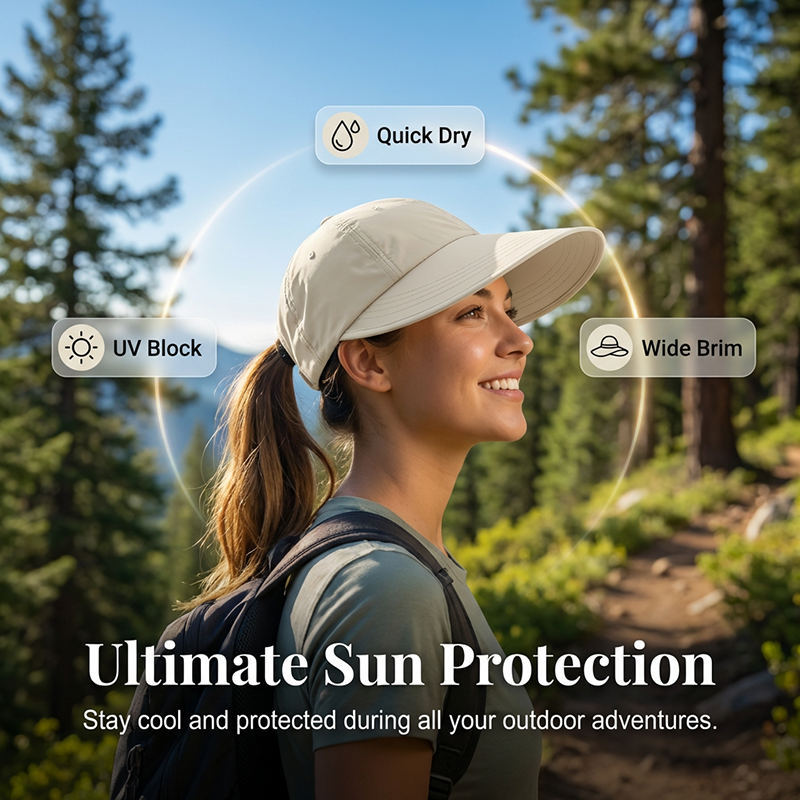 Gluschwein - 💎 -50% auf Damen-Baseball-Sonnenhut mit weiter Krempe！💎 UV-Schutz, atmungsaktiver Schnelltrocken-Stoff & Komfort für Outdoor-Abenteuer✨