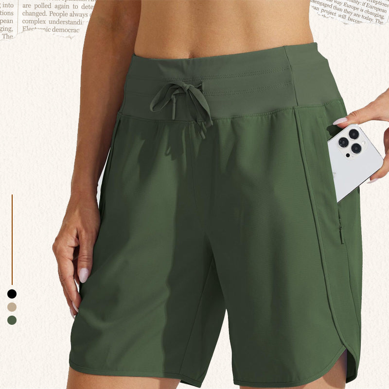 ✨Damen Hochtaillierte Sportshorts mit Schnelltrocknungsfunktion💥