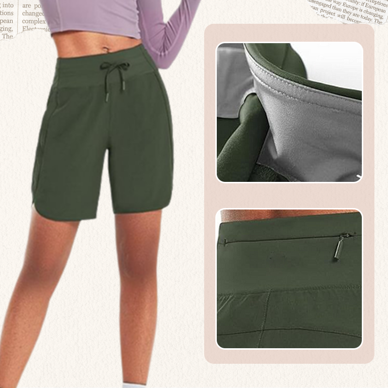 ✨Damen Hochtaillierte Sportshorts mit Schnelltrocknungsfunktion💥