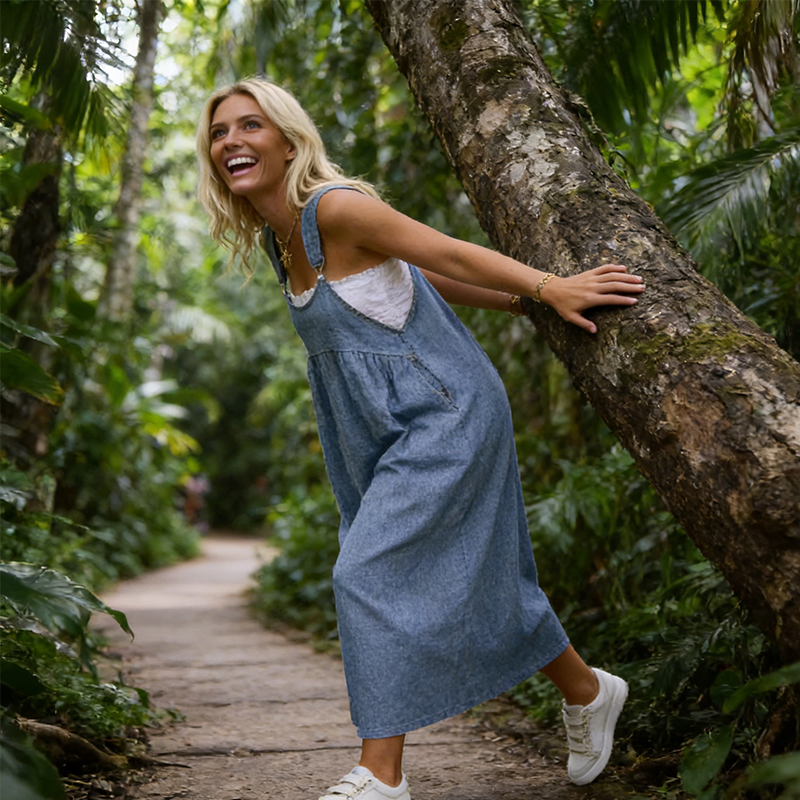 👗 JETZT 52 % RABATT! 🌸Ein locker sitzendes, federleichtes Kleid ☁️ Leicht, atmungsaktiv und nicht stickig 🌬️ Mit versteckter, großer Tasche 📱