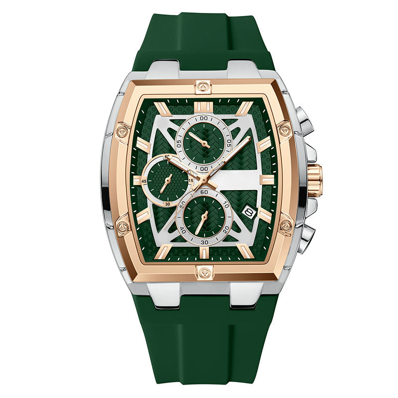 Gluschwein - ⌚ 50% RABATT! 🔥 Moderne Fassförmige Gehäuseuhr für Männer – Elegantes Design, Präzises Quarzwerk & Zeitloser Stil ✨