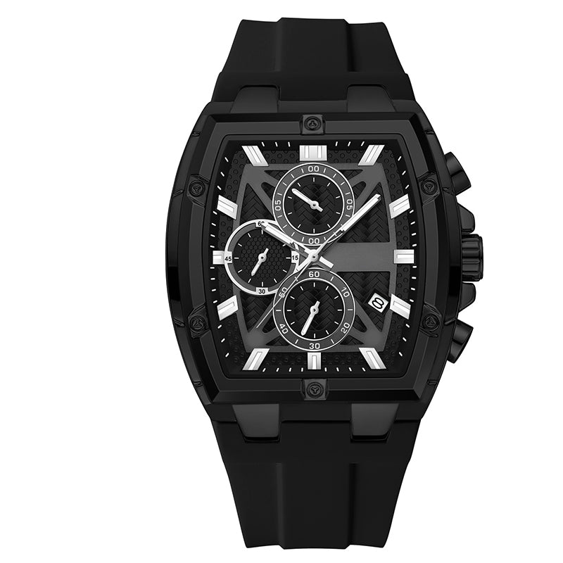 Gluschwein - ⌚ 50% RABATT! 🔥 Moderne Fassförmige Gehäuseuhr für Männer – Elegantes Design, Präzises Quarzwerk & Zeitloser Stil ✨