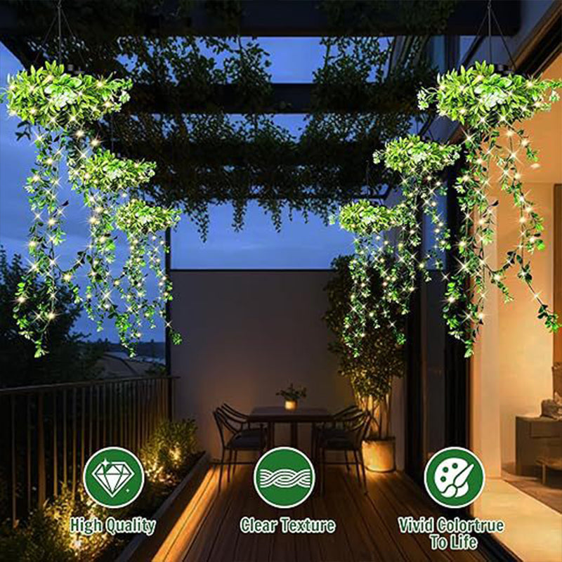 Gluschwein - ☀️ KAUFE 3, ERHALTE 1 GRATIS! 🌿 Solar-Efeu-Lichterkette – Wasserdicht, 8 Modi & flexibel – Perfekt für Garten, Balkon & Wanddekoration 💡