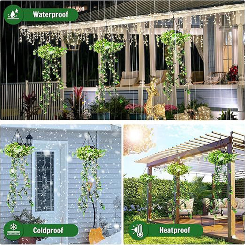 Gluschwein - ☀️ KAUFE 3, ERHALTE 1 GRATIS! 🌿 Solar-Efeu-Lichterkette – Wasserdicht, 8 Modi & flexibel – Perfekt für Garten, Balkon & Wanddekoration 💡