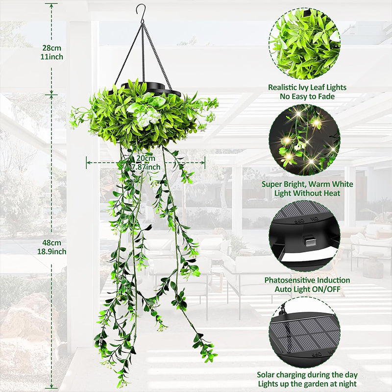 Gluschwein - ☀️ KAUFE 3, ERHALTE 1 GRATIS! 🌿 Solar-Efeu-Lichterkette – Wasserdicht, 8 Modi & flexibel – Perfekt für Garten, Balkon & Wanddekoration 💡