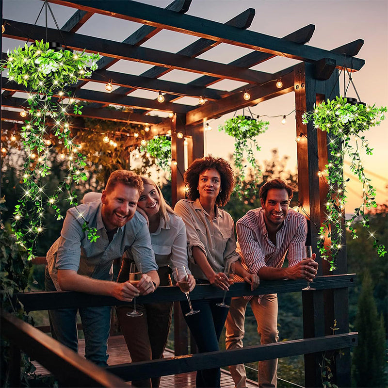 Gluschwein - ☀️ KAUFE 3, ERHALTE 1 GRATIS! 🌿 Solar-Efeu-Lichterkette – Wasserdicht, 8 Modi & flexibel – Perfekt für Garten, Balkon & Wanddekoration 💡