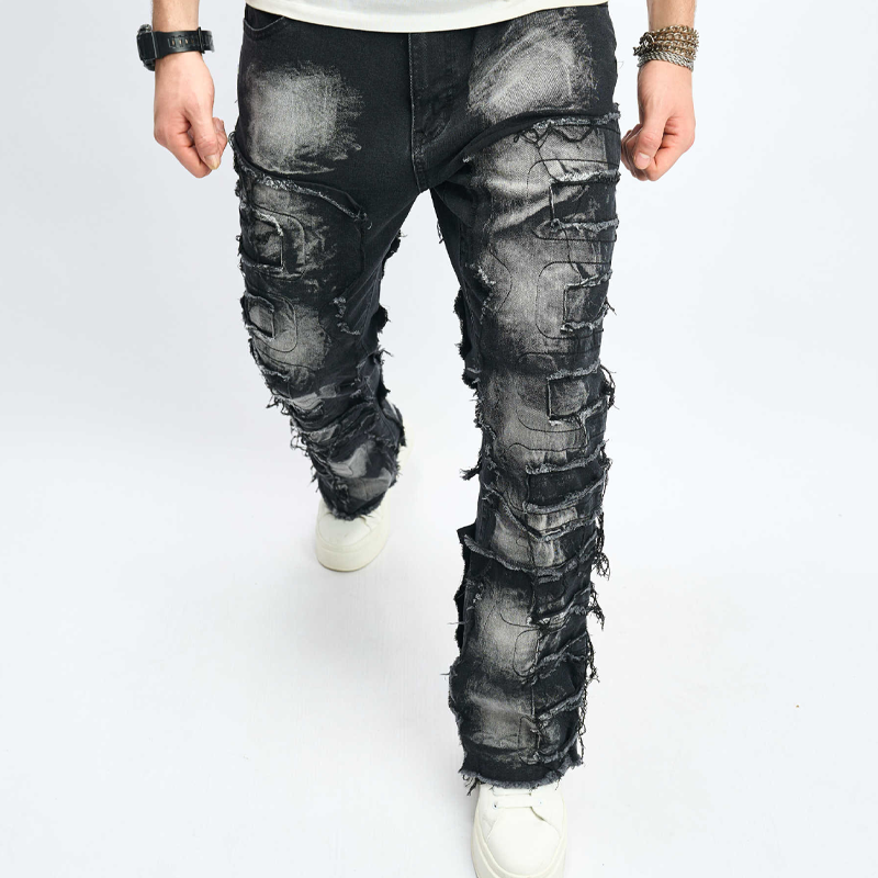 🔥Solange der Vorrat reicht 40 % Rabatt!🎉Herren-Jeans im Hip-Hop-Stil mit lockerer Passform