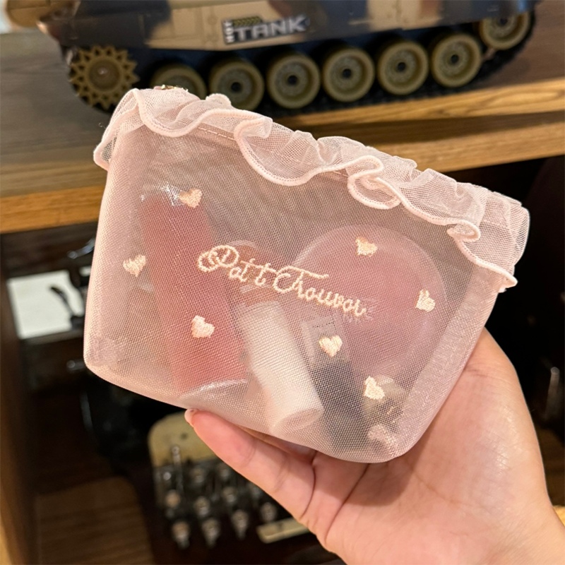 Gluschwein - Portable Sheer Mesh Makeup Bag