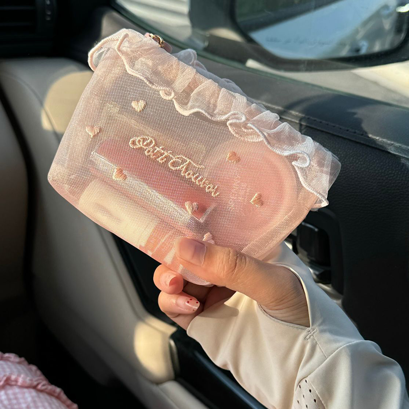 Gluschwein - Portable Sheer Mesh Makeup Bag