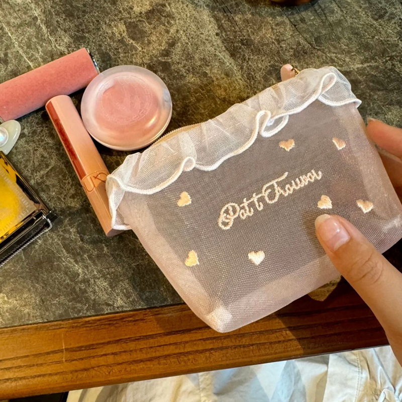 Gluschwein - Portable Sheer Mesh Makeup Bag