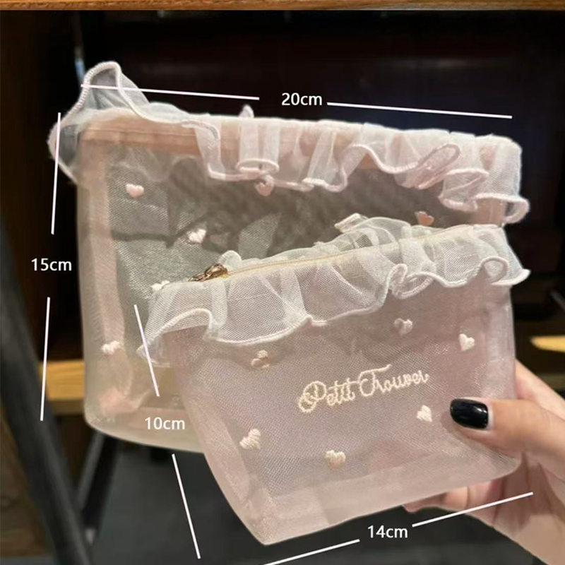 Gluschwein - Portable Sheer Mesh Makeup Bag