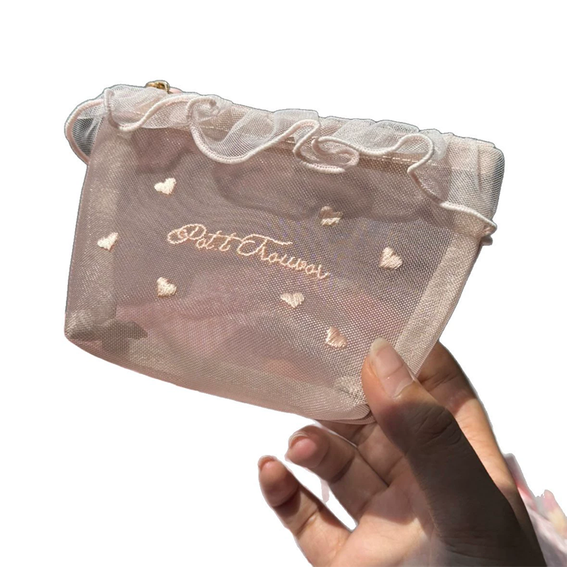 Gluschwein - Portable Sheer Mesh Makeup Bag