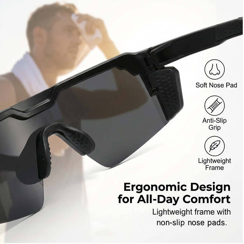 Gluschwein - 🕶️ JETZT -50% RABATT! 🔥 Sport-Sonnenbrille UV400 Unisex – Verspiegelte Gläser Anti-Blendung, Leichter TR-Rahmen, Panoramasicht & Seitenschutz · 8 Farben ✨