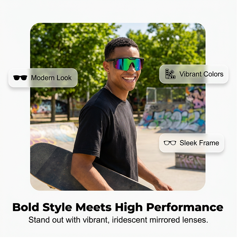 Gluschwein - 🕶️ JETZT -50% RABATT! 🔥 Sport-Sonnenbrille UV400 Unisex – Verspiegelte Gläser Anti-Blendung, Leichter TR-Rahmen, Panoramasicht & Seitenschutz · 8 Farben ✨
