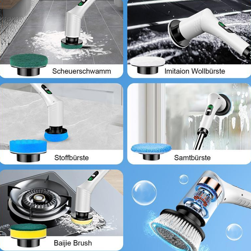 🧼50 % Rabatt!🎉Verbesserte elektrische rotierende Reinigungsbürste mit LED-Display