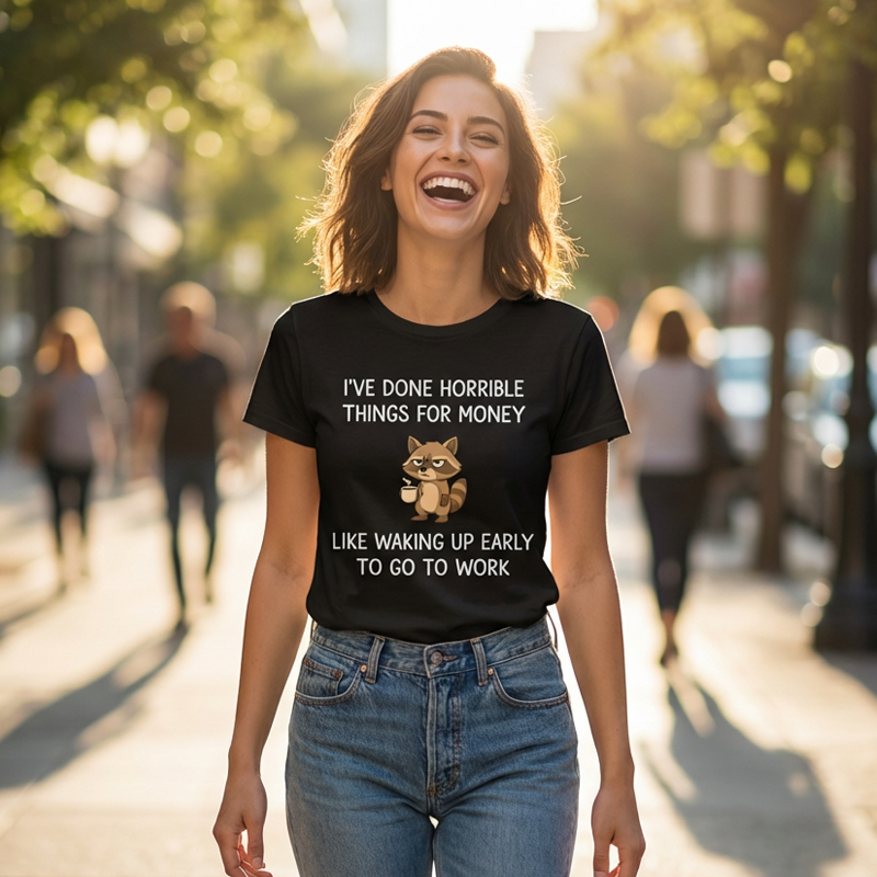 Gluschwein - Unisex Raccoon Funny Joke T-Shirt