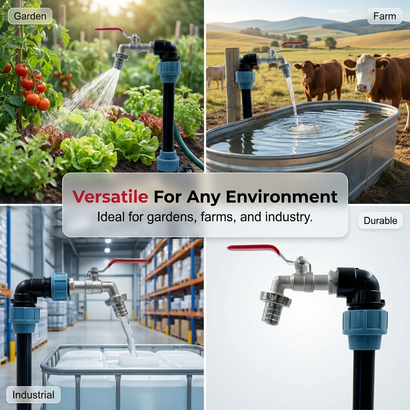 Adapter-Set für IBC-Tanks – Erhöhung, Zapfhahn aus Zinklegierung (3/4“), PE-Schlauch & Winkelstücke – ideal für Garten & Haushalt💧🏡