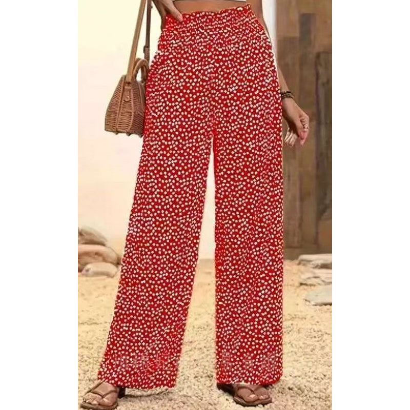 Damen-Hose mit gerafftem Hohem Bund & Weitem Bein – Leicht, vielseitig & eleganter Oversize-Style 🌿