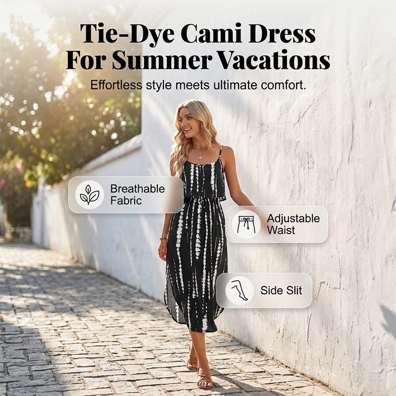 Gluschwein - Women's Tie-Dye Cami Midi Dress