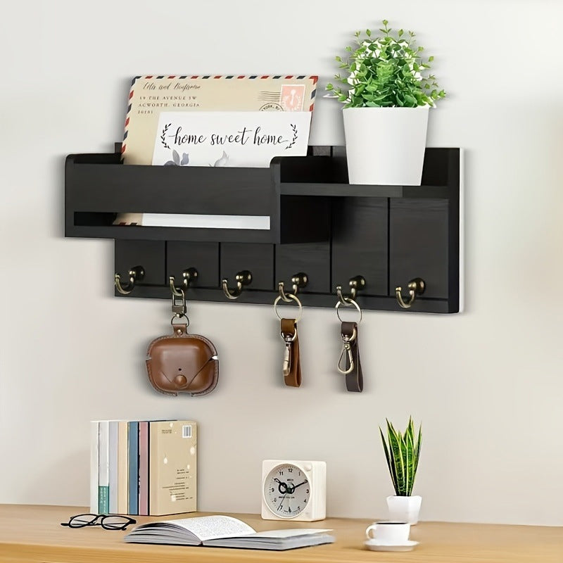 Gluschwein - Wall-Mounted Mail and Key Holder with Shelf