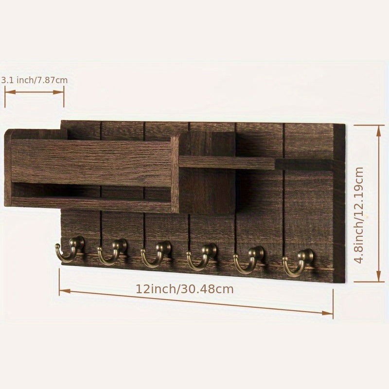 Gluschwein - Wall-Mounted Mail and Key Holder with Shelf