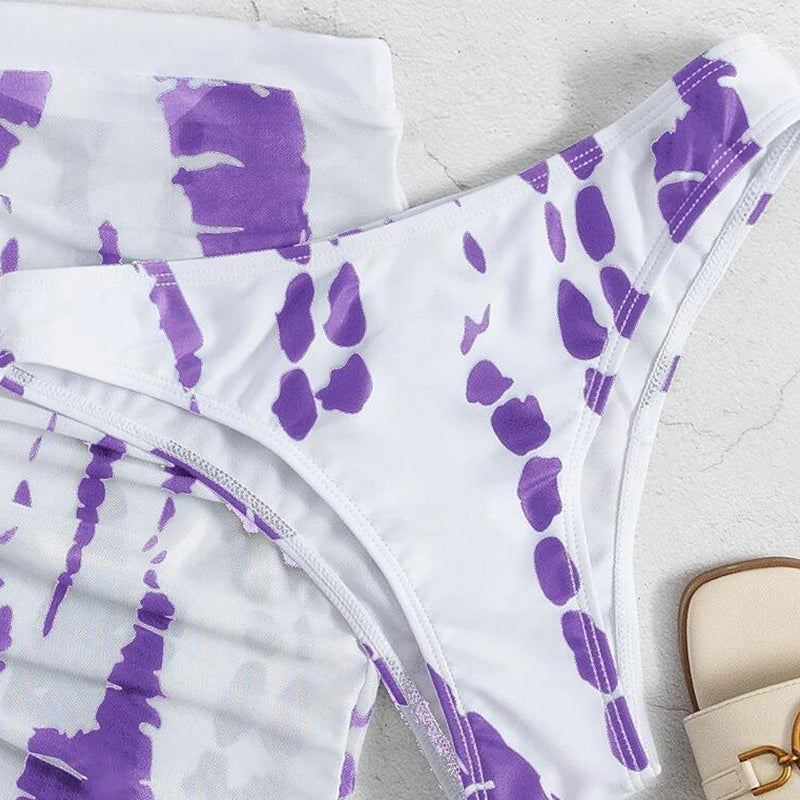 Gluschwein - 👙 50% RABATT! 🌊 3-teiliges Gerafftes Bikini-Set für Damen – Figurbetonend, Verstellbare Träger & Perfekt Für Strand & Urlaub 🌸