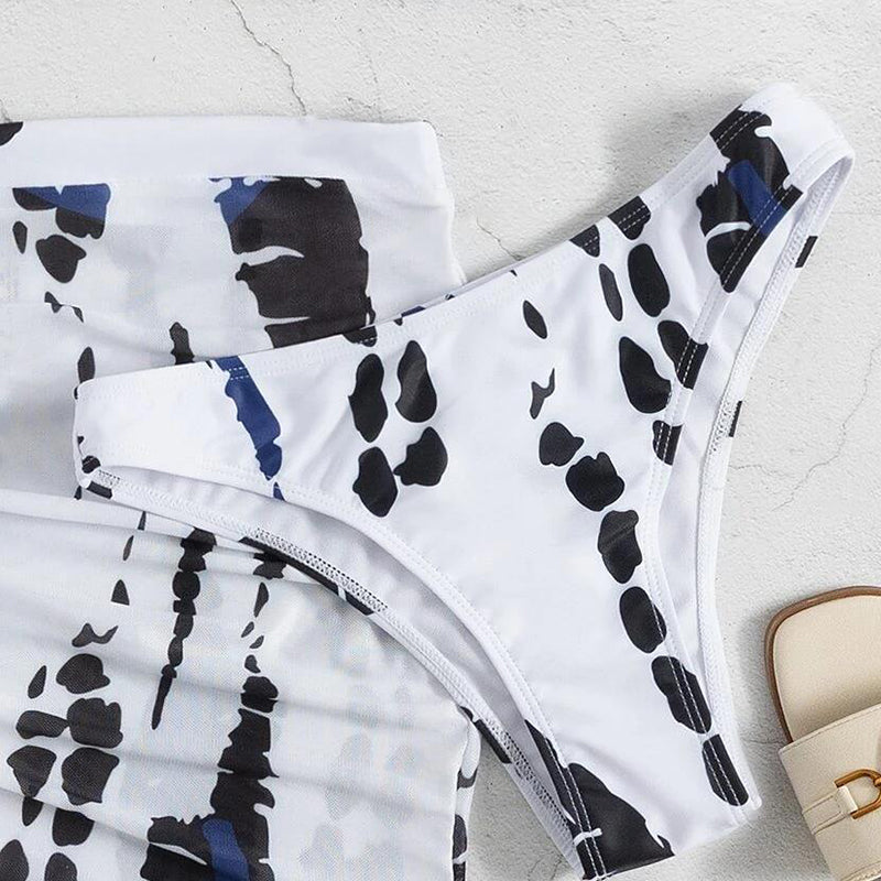Gluschwein - 👙 50% RABATT! 🌊 3-teiliges Gerafftes Bikini-Set für Damen – Figurbetonend, Verstellbare Träger & Perfekt Für Strand & Urlaub 🌸