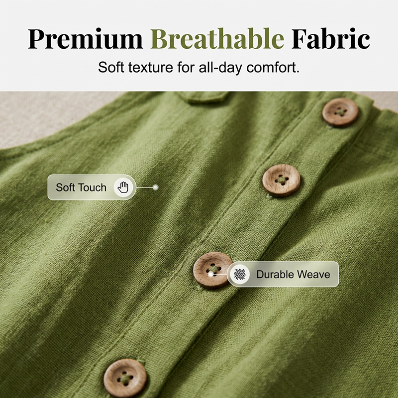 Gluschwein - 👖JETZT 60 % RABATT! 🌿 Lässige Damen-Latzhose mit Knopfleiste – Verstellbare Träger, atmungsaktives Material & bequeme Passform ✨